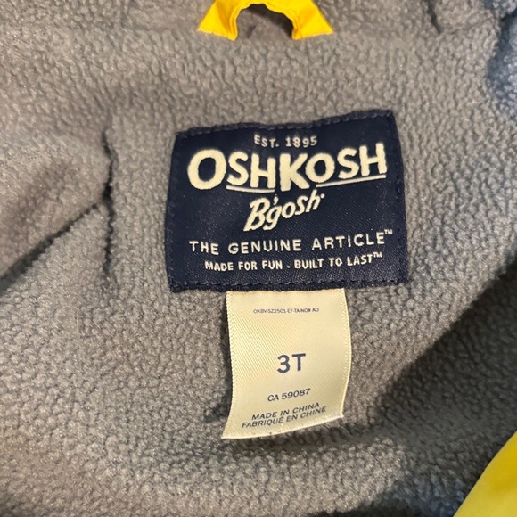OshKosh B'gosh Cozy yellow and blue Jacket and splash pants - Picture 3 of 7